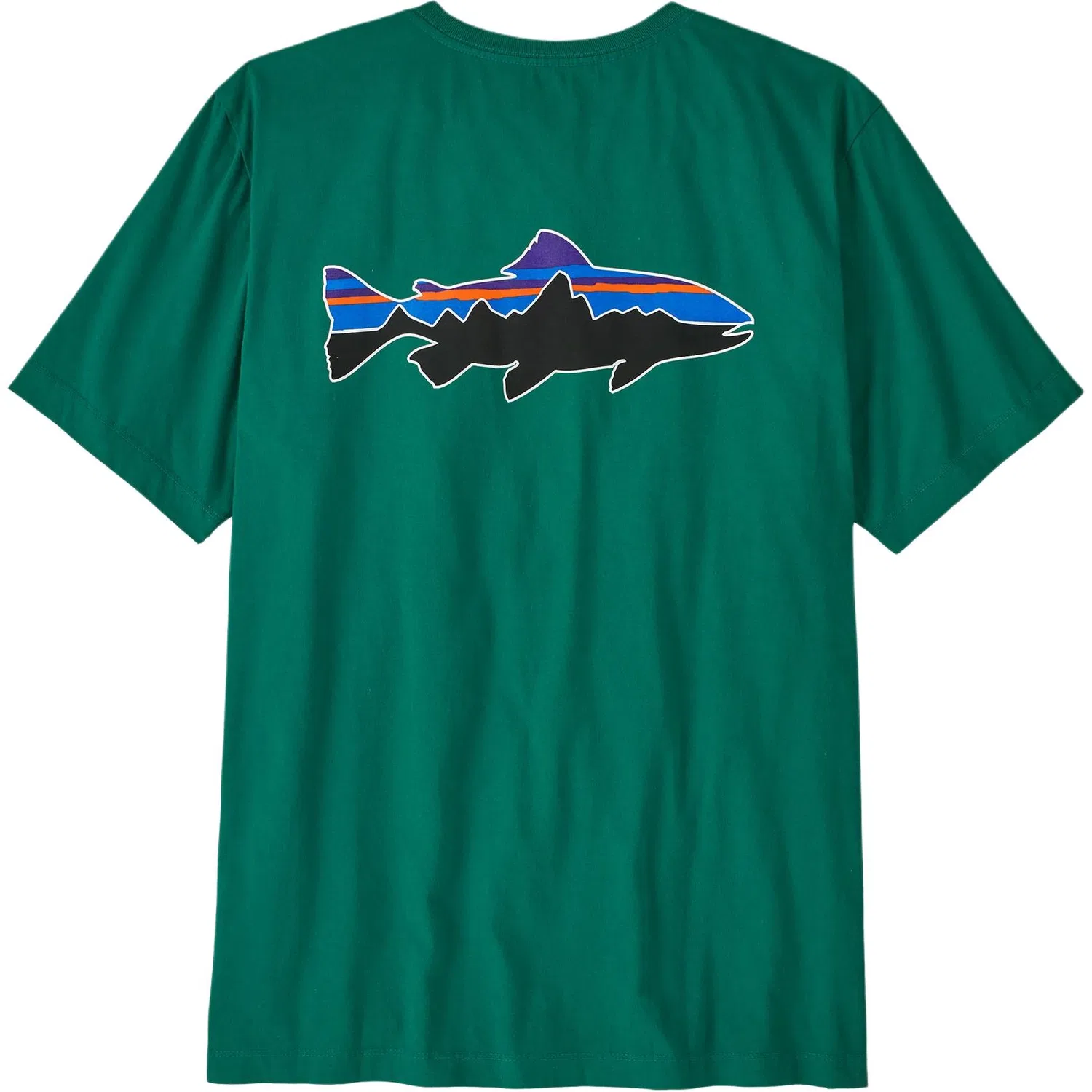 Футболка Organic Fitz Roy мужская Patagonia, Sapphire Green/GEMG
