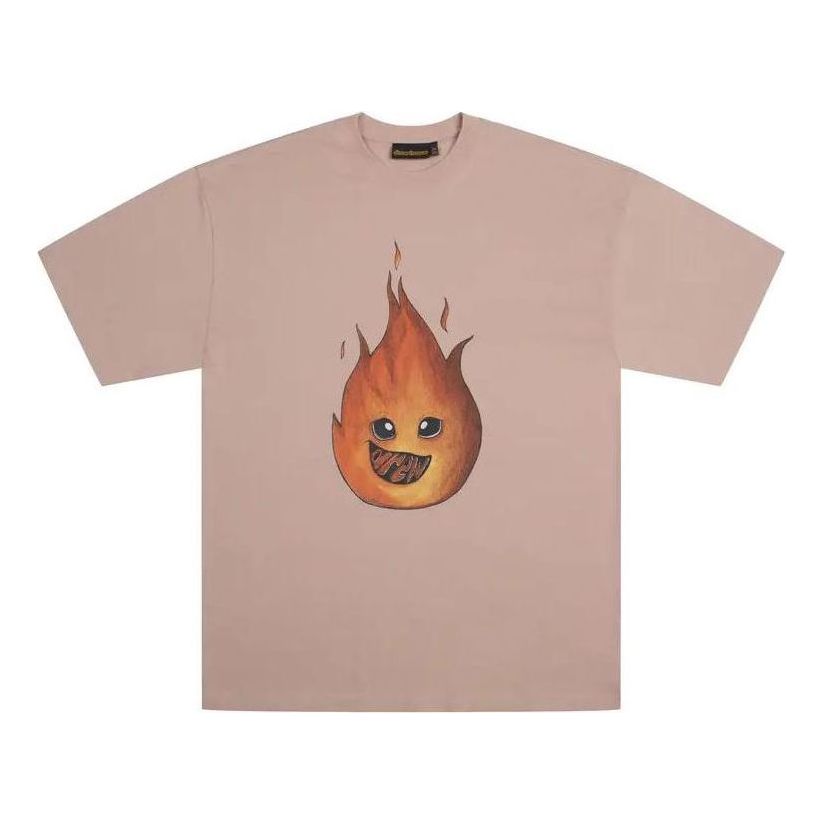 

Футболка Drew House Drew Flame T-shirt 'Dusty Rose', желто-коричневый