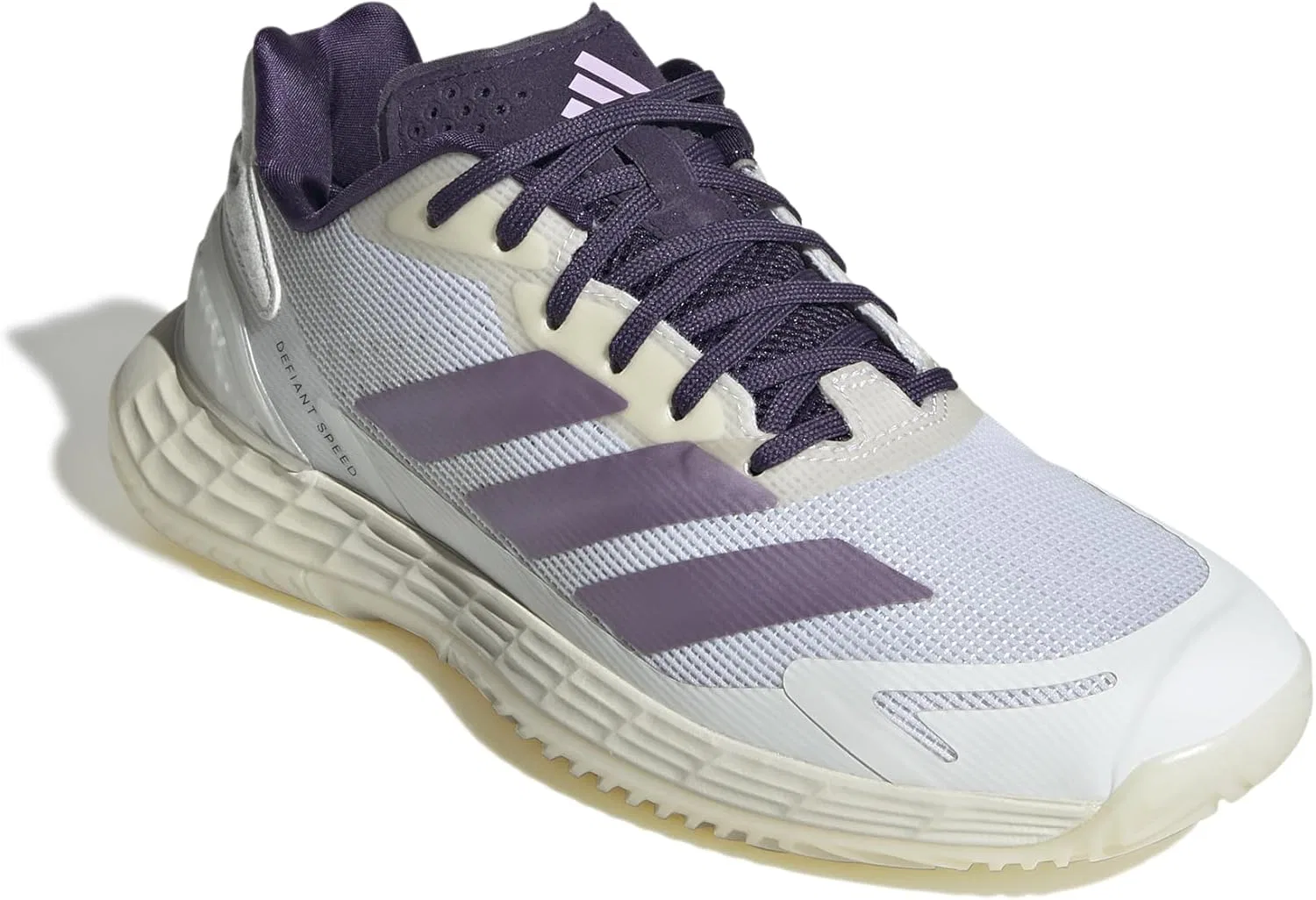 Кроссовки теннисные Adidas Defiant Speed 2, White/Powder Plum/Aurora Plum — фото 3