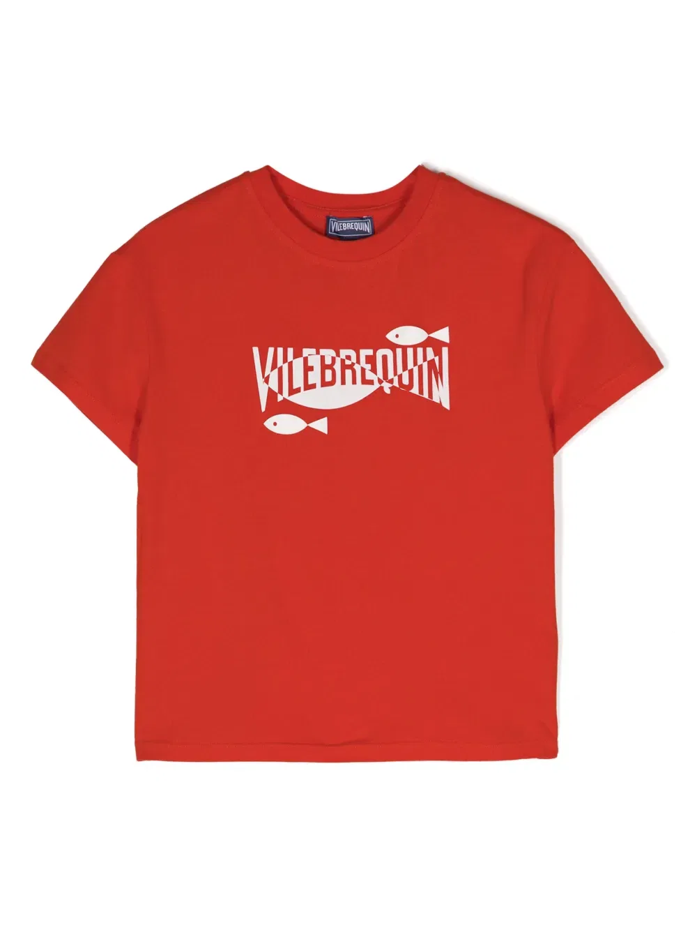 Хлопковая футболка с логотипом Vilebrequin Kids, красный