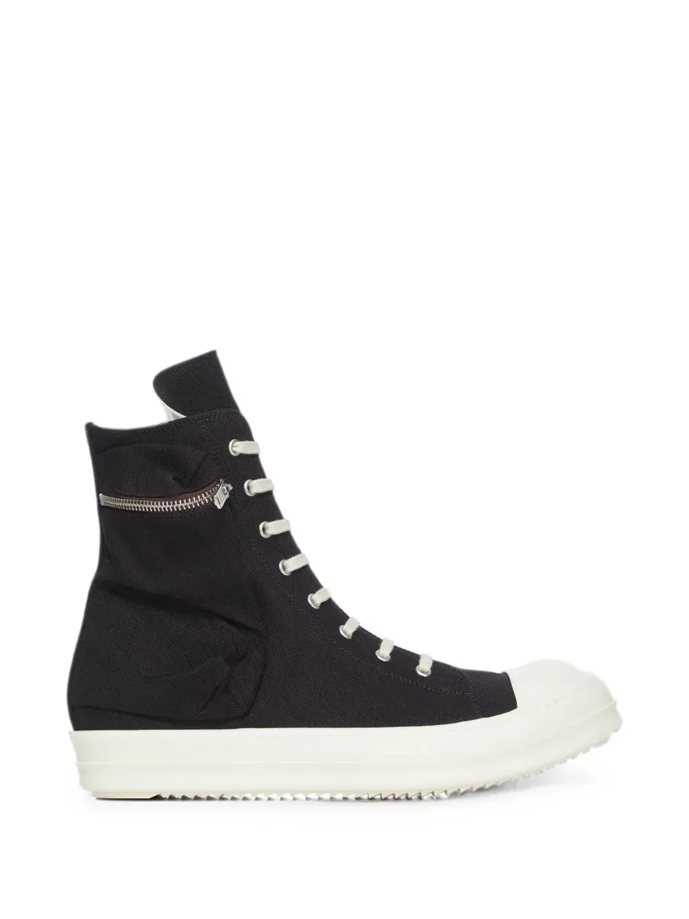 Высокие хлопковые кроссовки-карго Rick Owens Drkshdw, черный