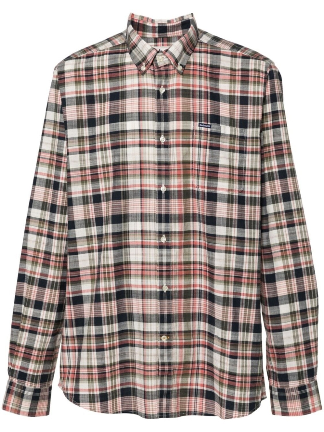 

Рубашка из хлопка в клетку Barbour, розовый