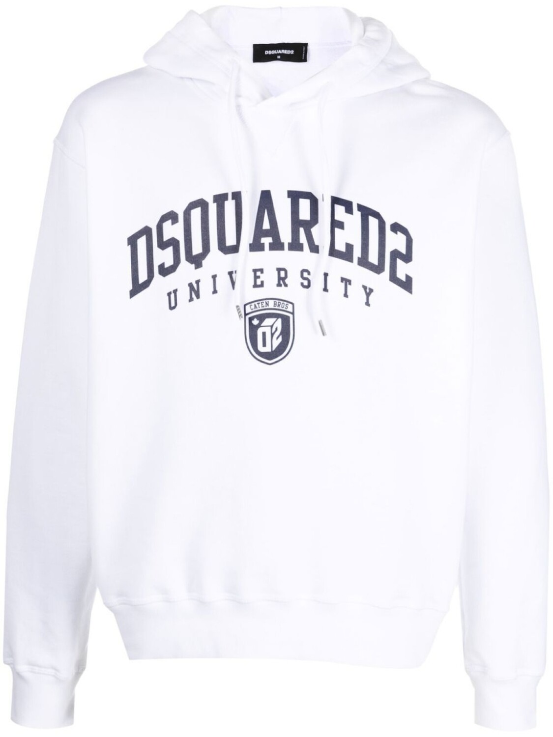 

Dsquared2 University print drawstring hoodie, белый