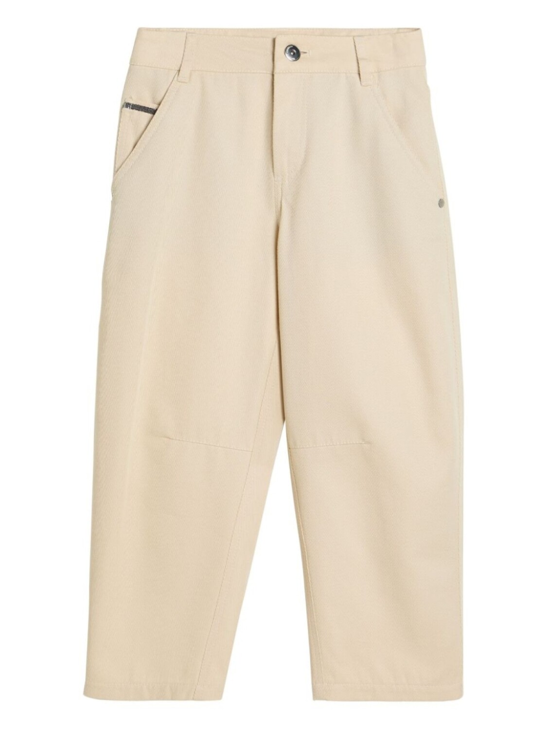 

Brunello Cucinelli Kids брюки с декором Monili, нейтральный цвет
