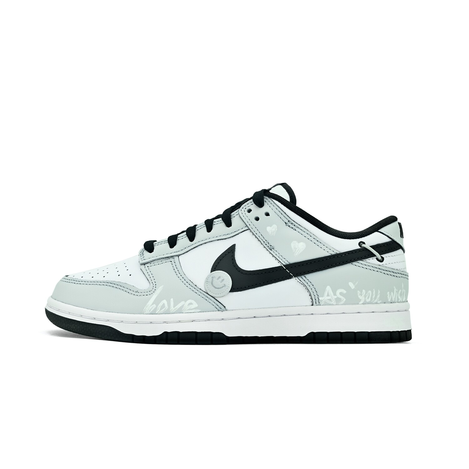 

Кроссовки Nike Dunk Skateboard Shoes Unisex Low-Top Black Gray White