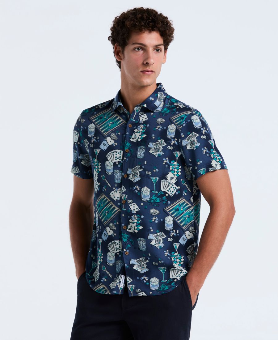 

Мужская рубашка с коротким рукавом на пуговицах Original Penguin, Sargasso Sea