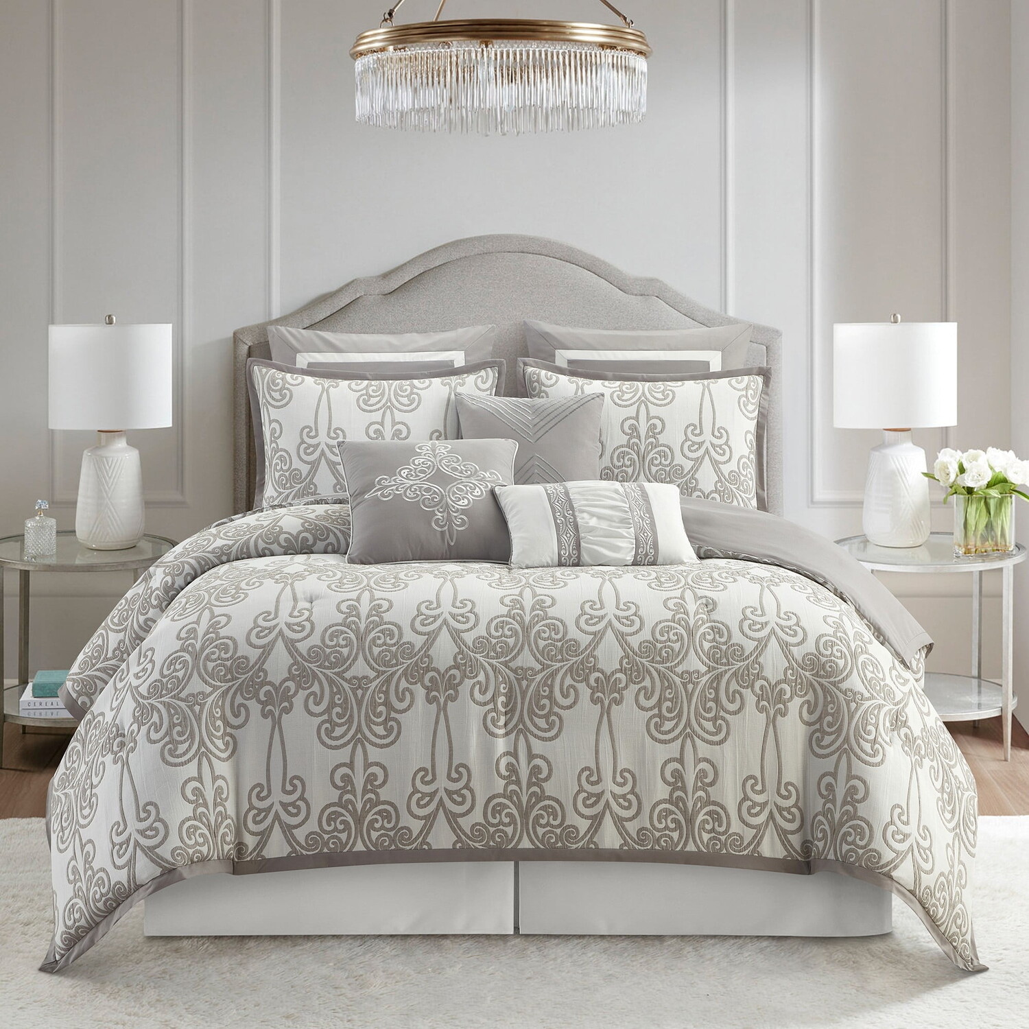 

Комплект постельного белья Lanco California King Size, дымчато-серый