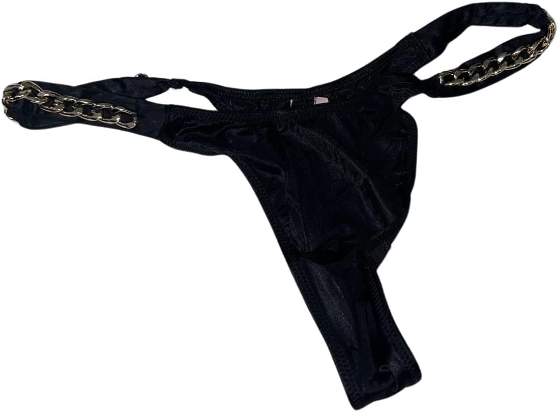 

Victoria's Secret Chain Shine Strap Smooth трусики-стринги, Black/Gold