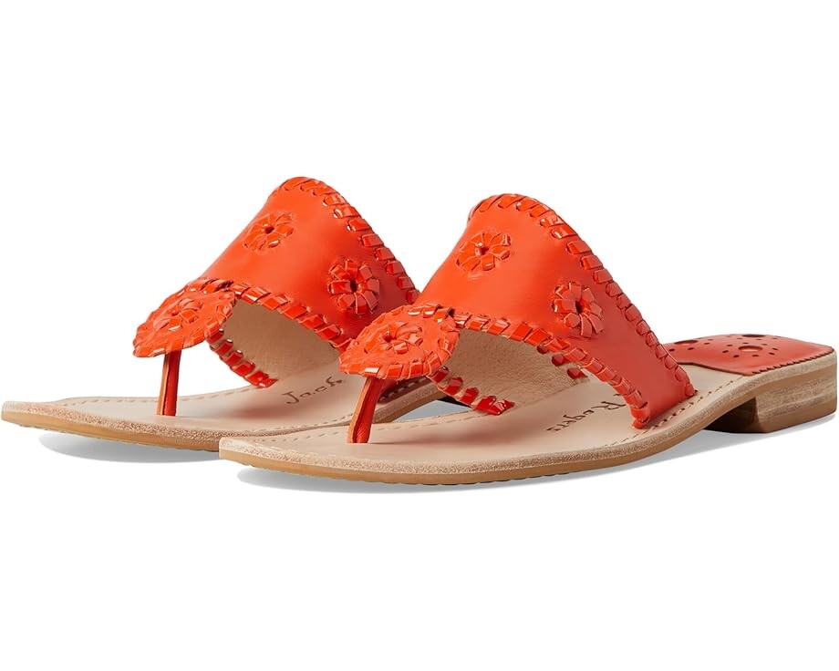 

Туфли Jack Rogers Jacks Flat Sandal - Nappa/Patent, цвет Flame/Flame Pat