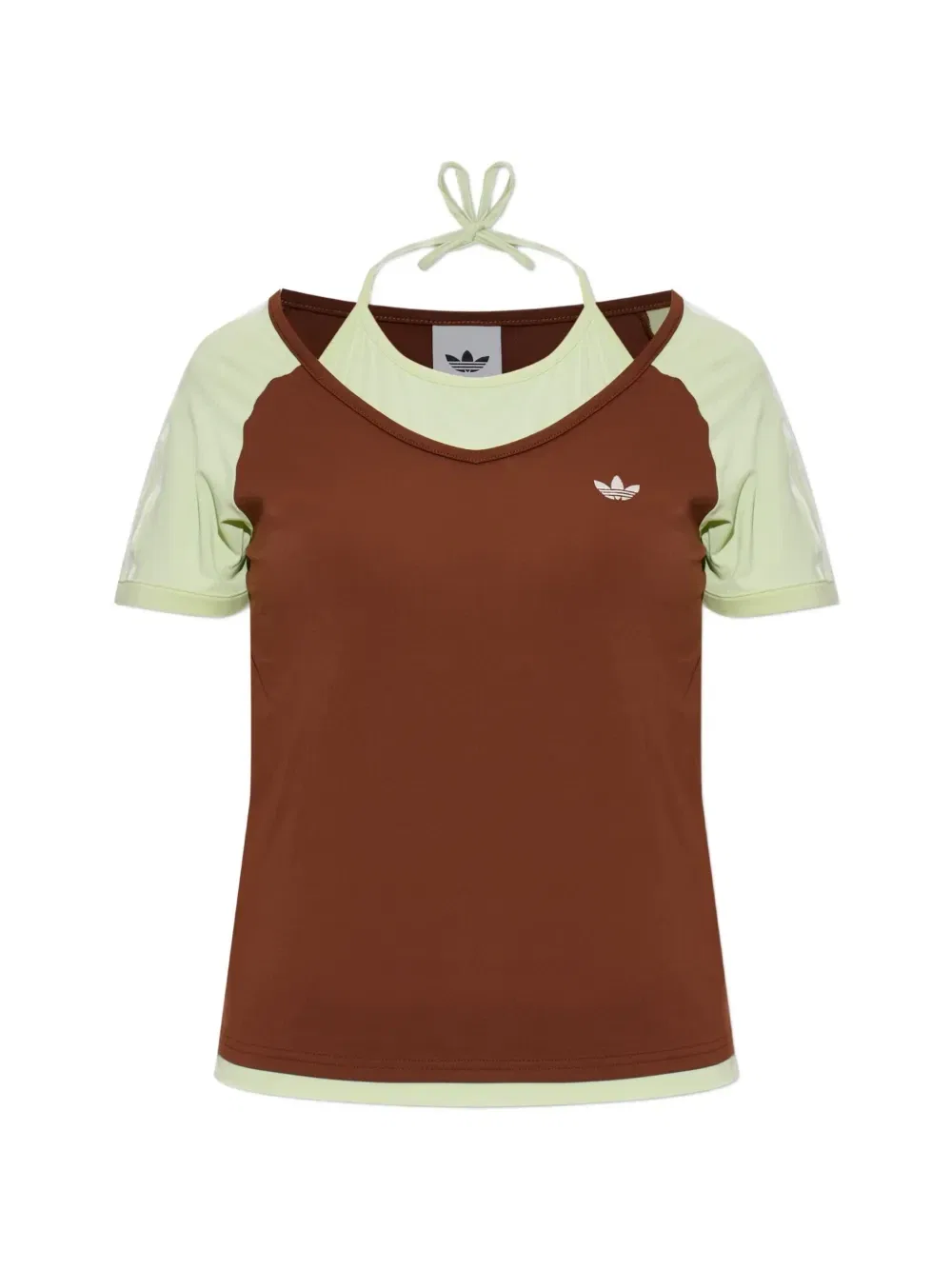 Футболка с эффектом многослойности Summer Glow Adidas, коричневый