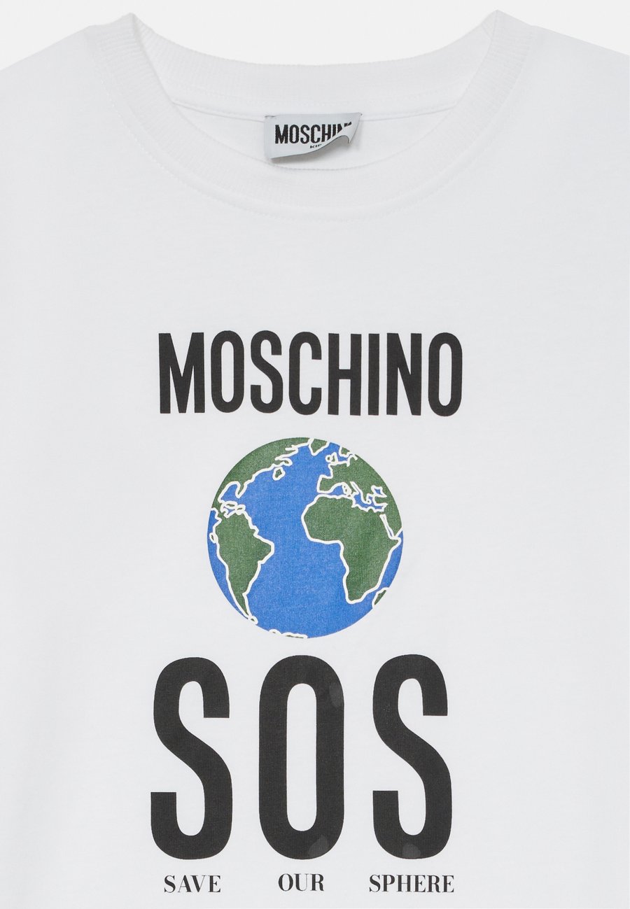 Футболка MOSCHINO Print T-shirt, Bianco Ottico/White — фото 3