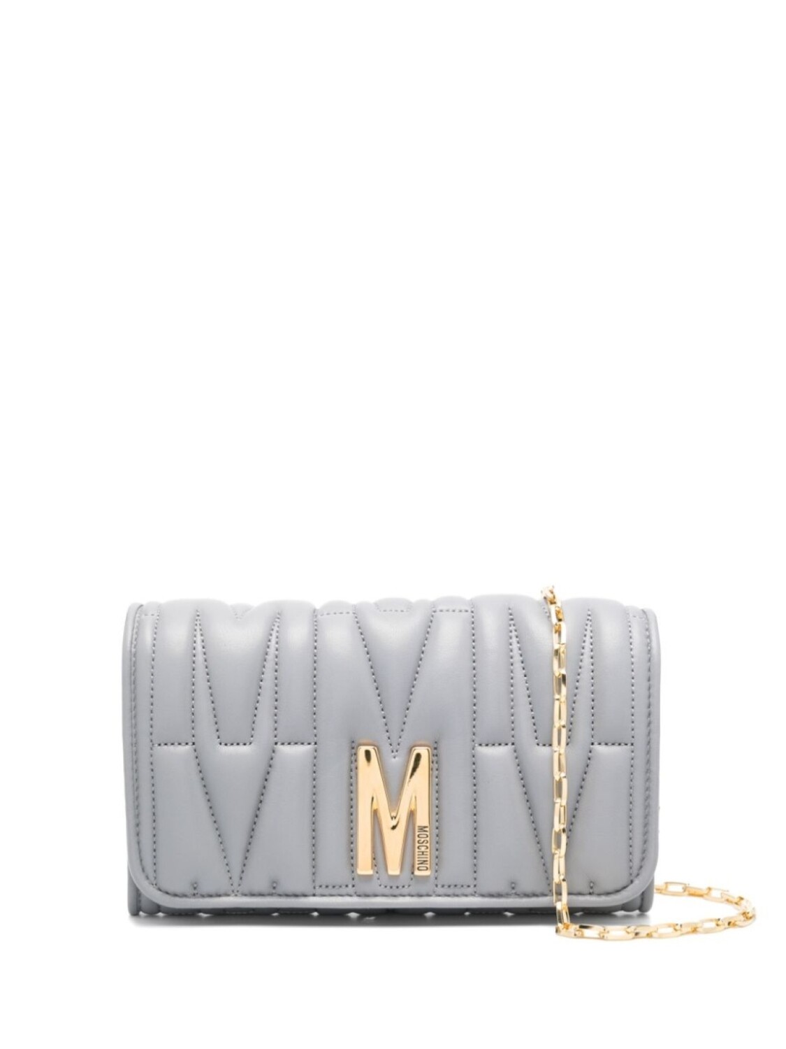 

Стеганая сумка через плечо Moschino, серый