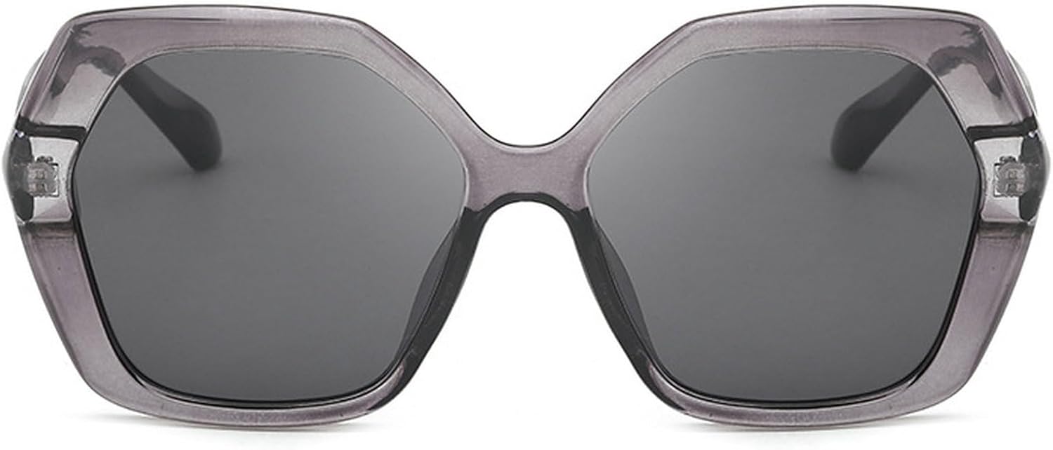 

Модные солнцезащитные очки большого размера Polygon для женщин, шестиугольные солнцезащитные очки в крупной оправе для мужчин, квадратные солнцезащитные очки UV400 mincl, Gray