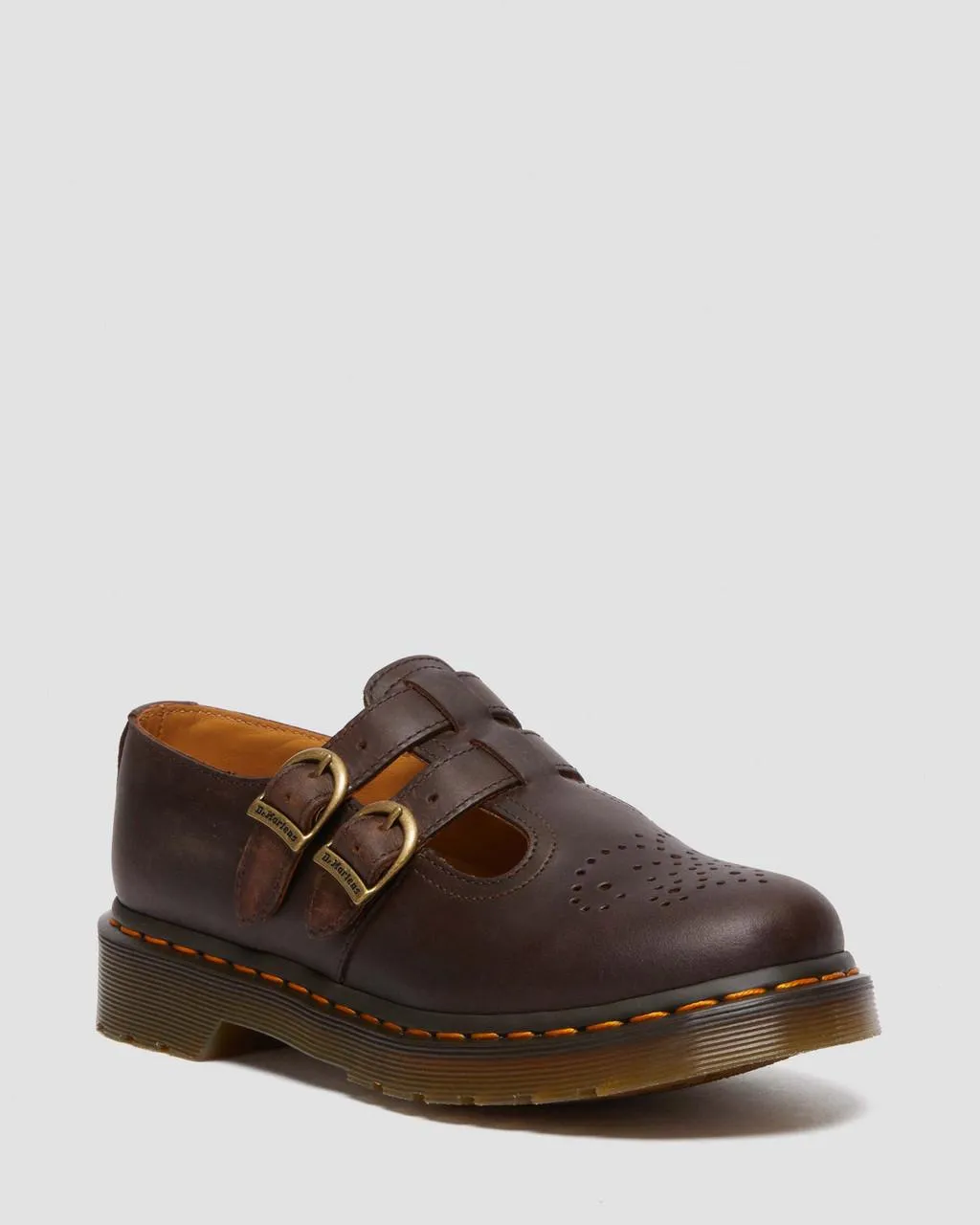 

Dr. Martens 8065 Crazy Horse Кожаные туфли Мэри Джейн, цвет Dark Brown — Crazy Horse