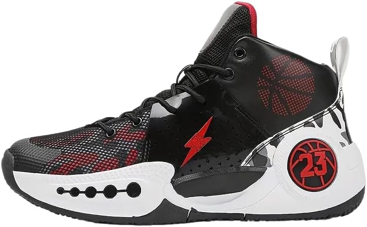 

Мужские высокие баскетбольные кроссовки Clolinde - легкие дышащие спортивные кеды с поддержкой голеностопа и нескользящей подошвой для игры в зале и на улице, красный