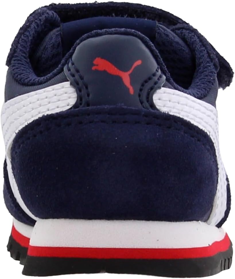 Кроссовки Puma St Runner унисекс-детские на липучке, белый/красный — фото 4