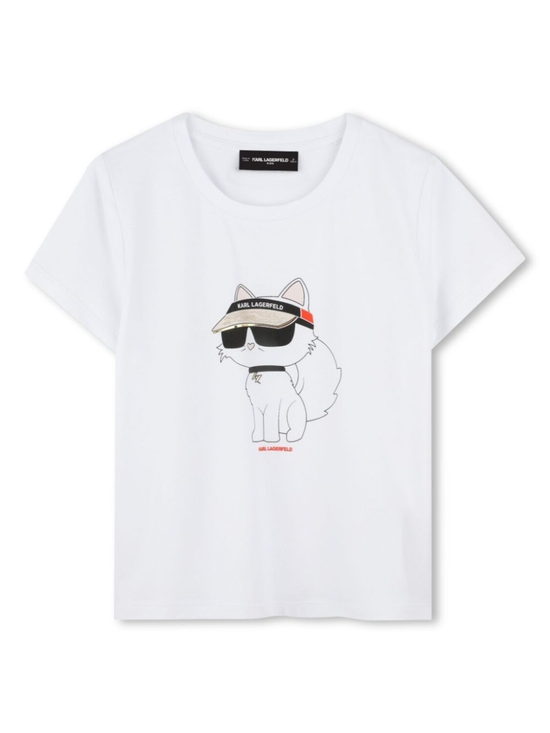 

Karl Lagerfeld Kids футболка с графичным принтом, белый