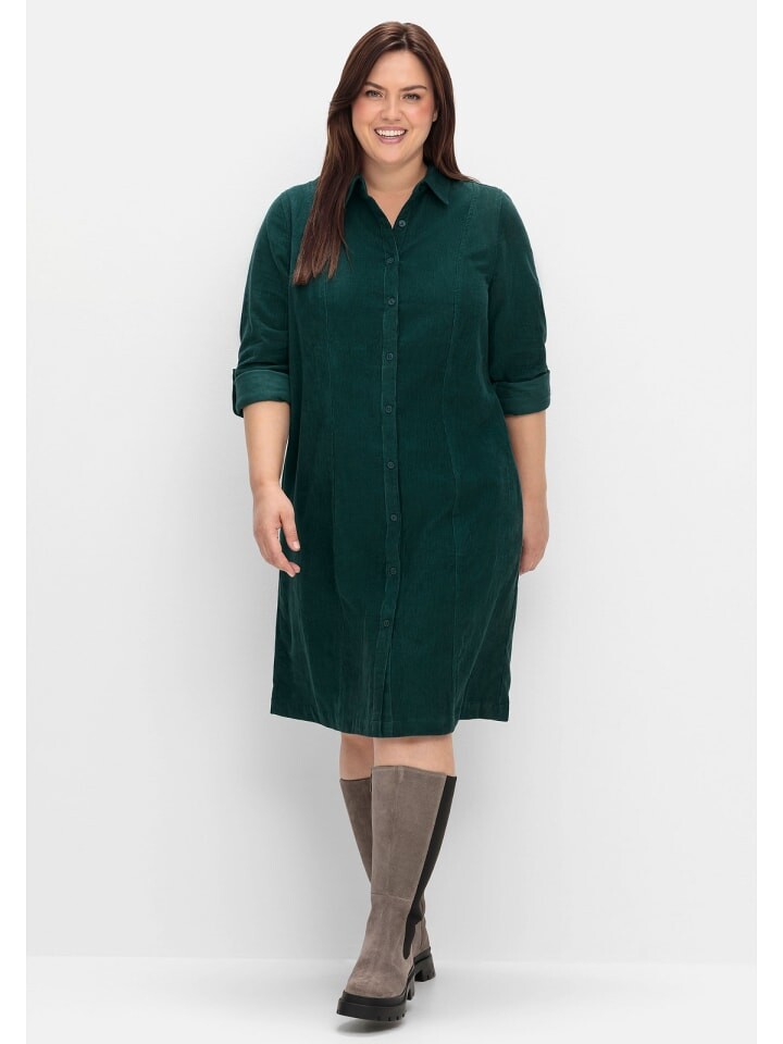 

Длинное платье sheego Hemdblusen, цвет tiefgrün