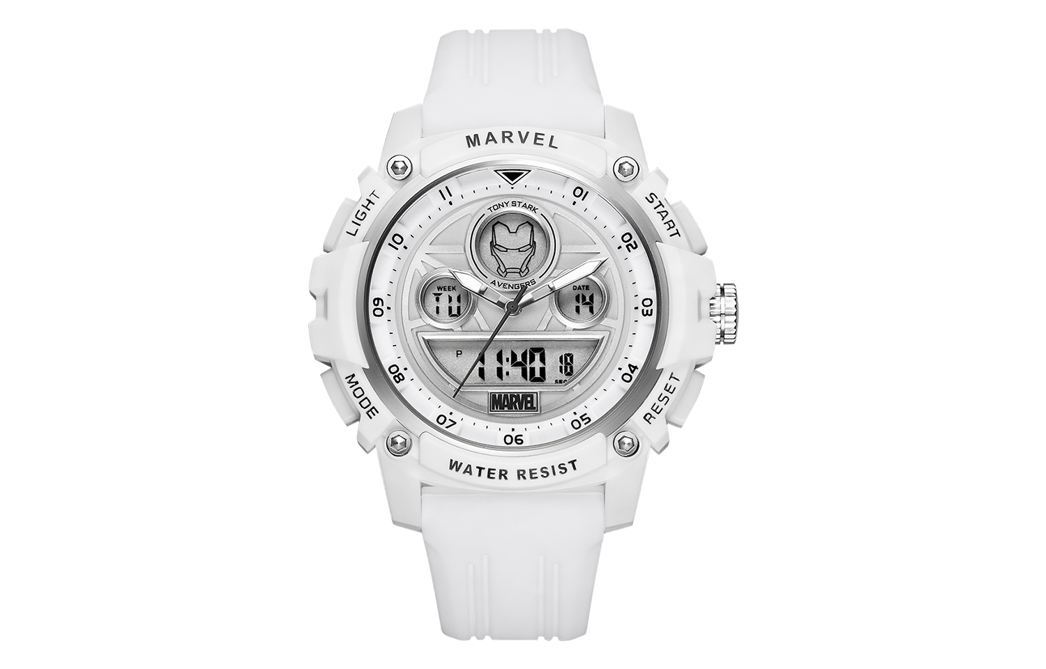 

MARVEL Часы Iron Man Electronics + Quartz Movement Silicone Strap Watch Unisex Gray Dial