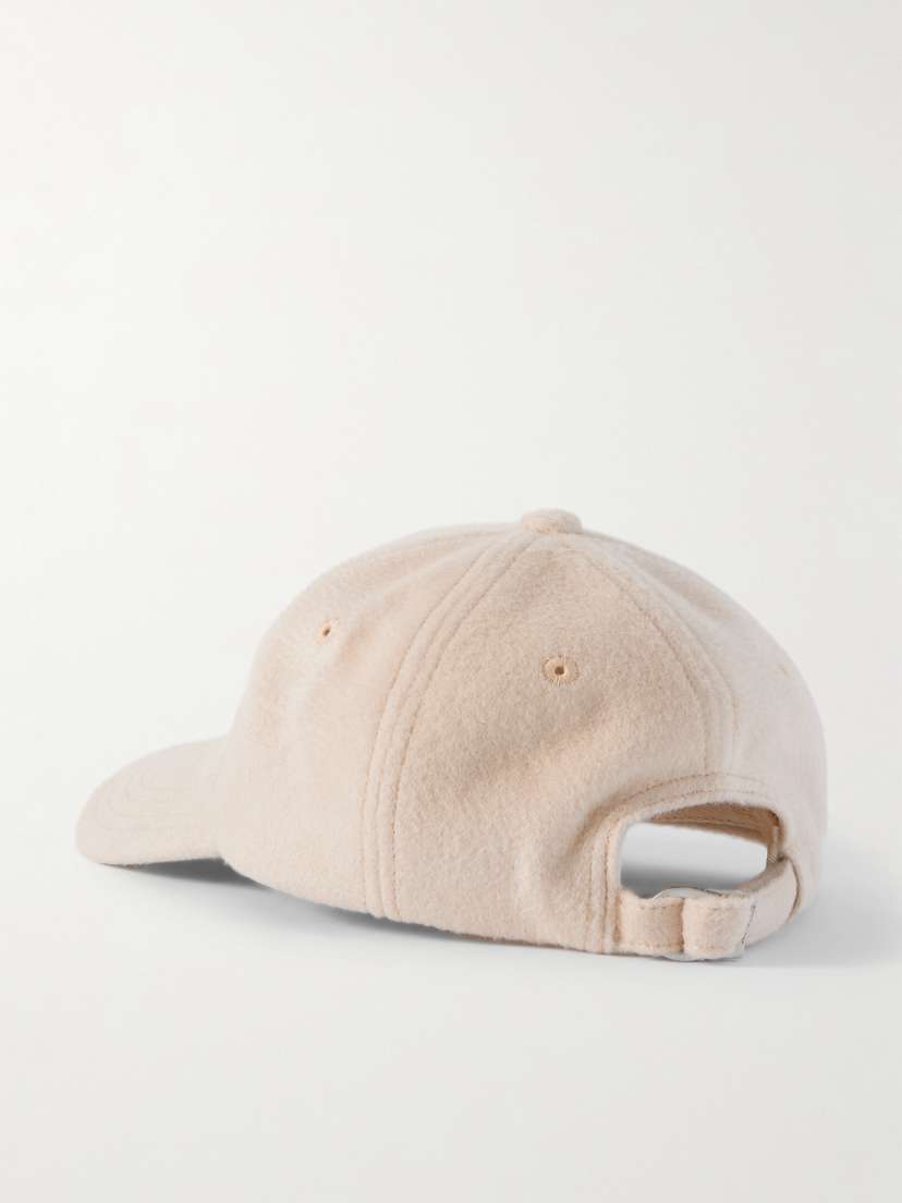 Вышитая шерстяная бейсболка Jacquemus, бежевый — фото 2