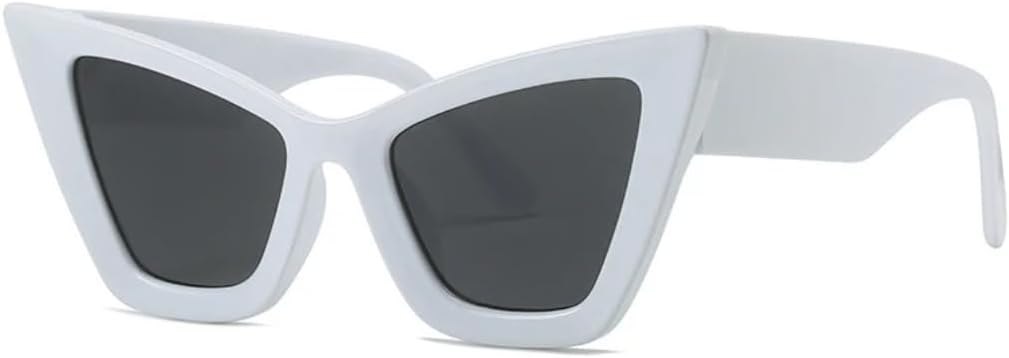 

Модные солнцезащитные очки большого размера «кошачий глаз» для женщин, винтажные, с градиентным затемнением, для мужчин, с защитой от УФ-излучения UV400 TYUVIVO, White Grey