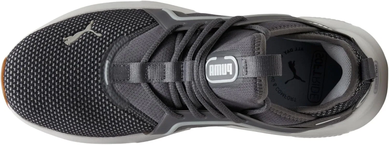 Мужские кроссовки PUMA Softride Enzo 5 Premium на шнуровке, повседневные - серые — фото 4