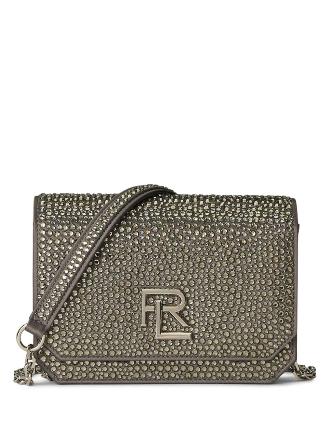 

Атласная сумка с кристаллами Ralph Lauren Collection, серый