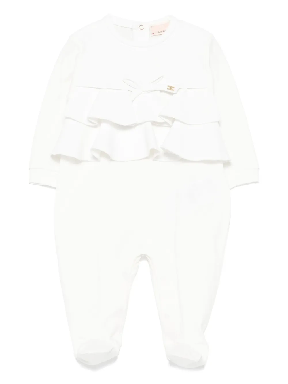 

Комбинезон с оборками Elisabetta Franchi La Mia Bambina, белый