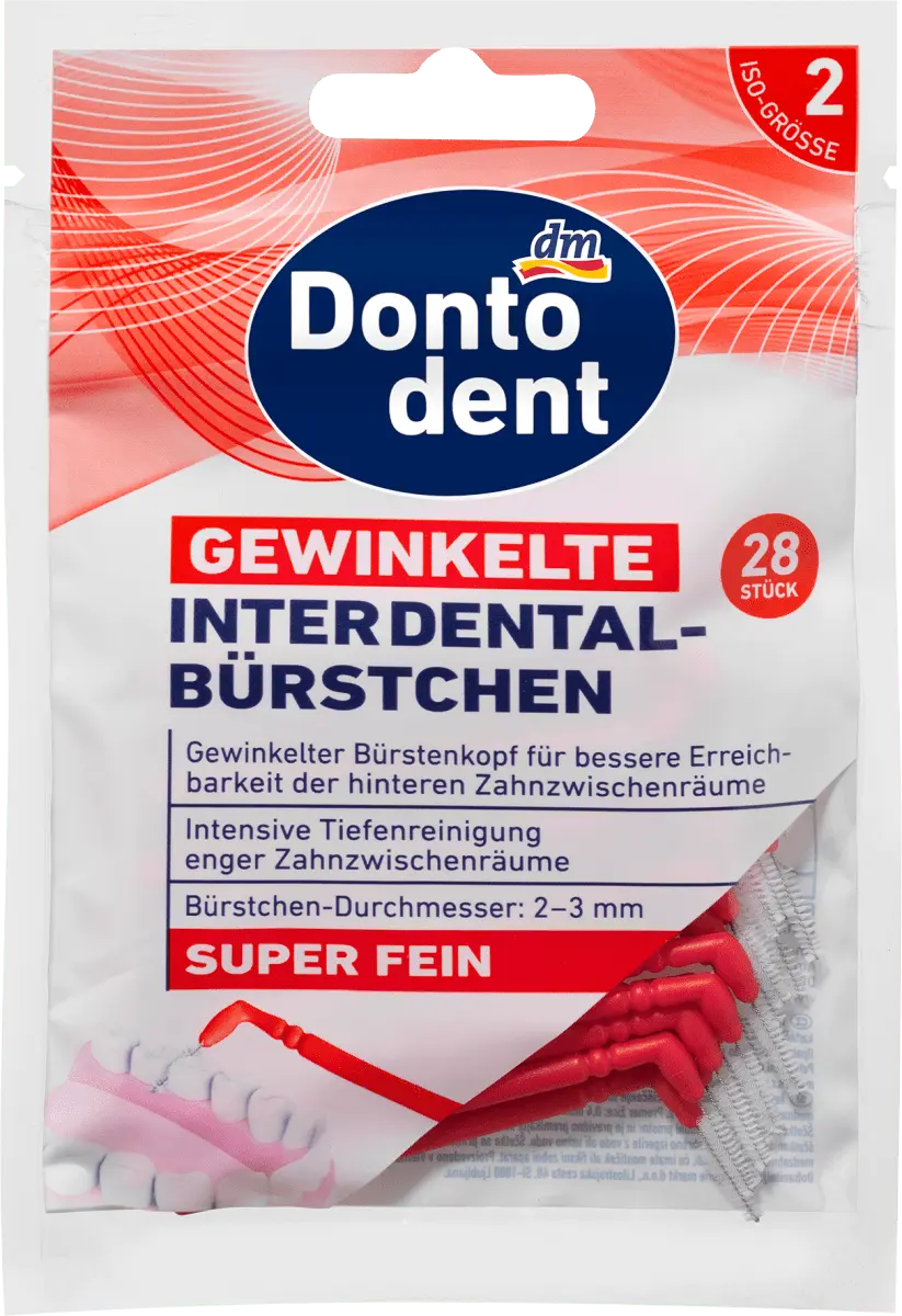 

Щетки межзубные Dontodent угловые красные 0,4 мм ISO 2 28 шт 280 шт Dontodent