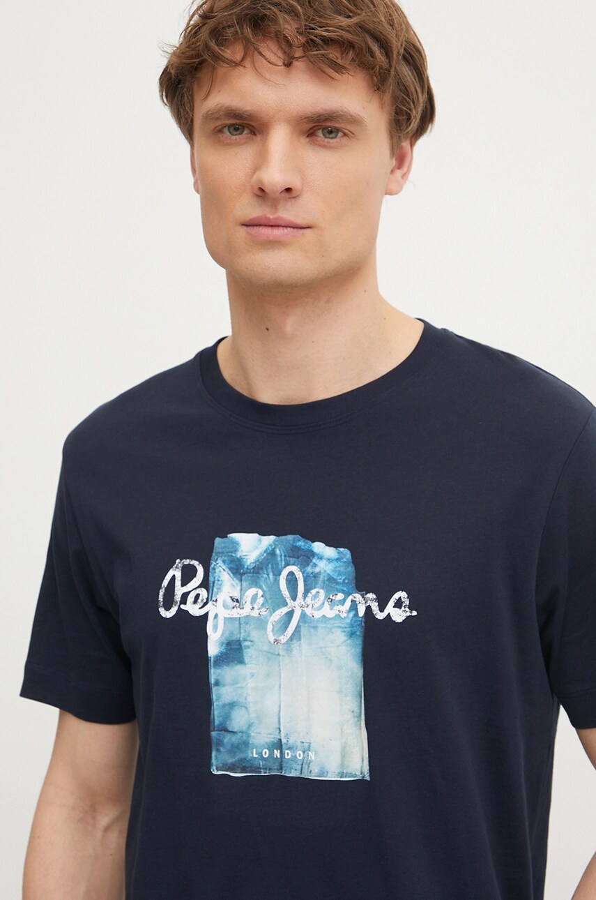 

Футболка из хлопка PRUSH Pepe Jeans, темно-синий
