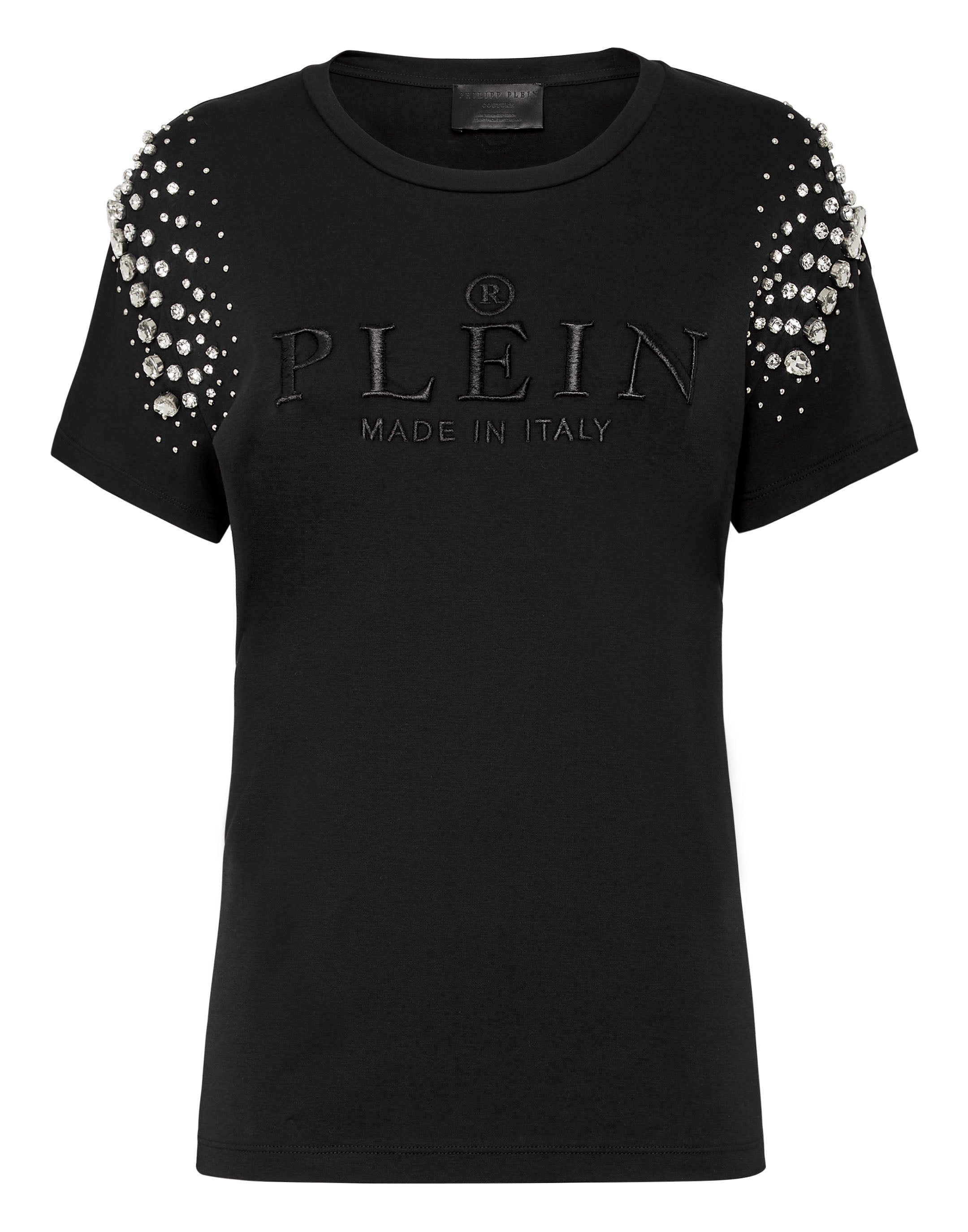 

Футболка с круглым вырезом SS Crystal Iconic Plein PHILIPP PLEIN, черный