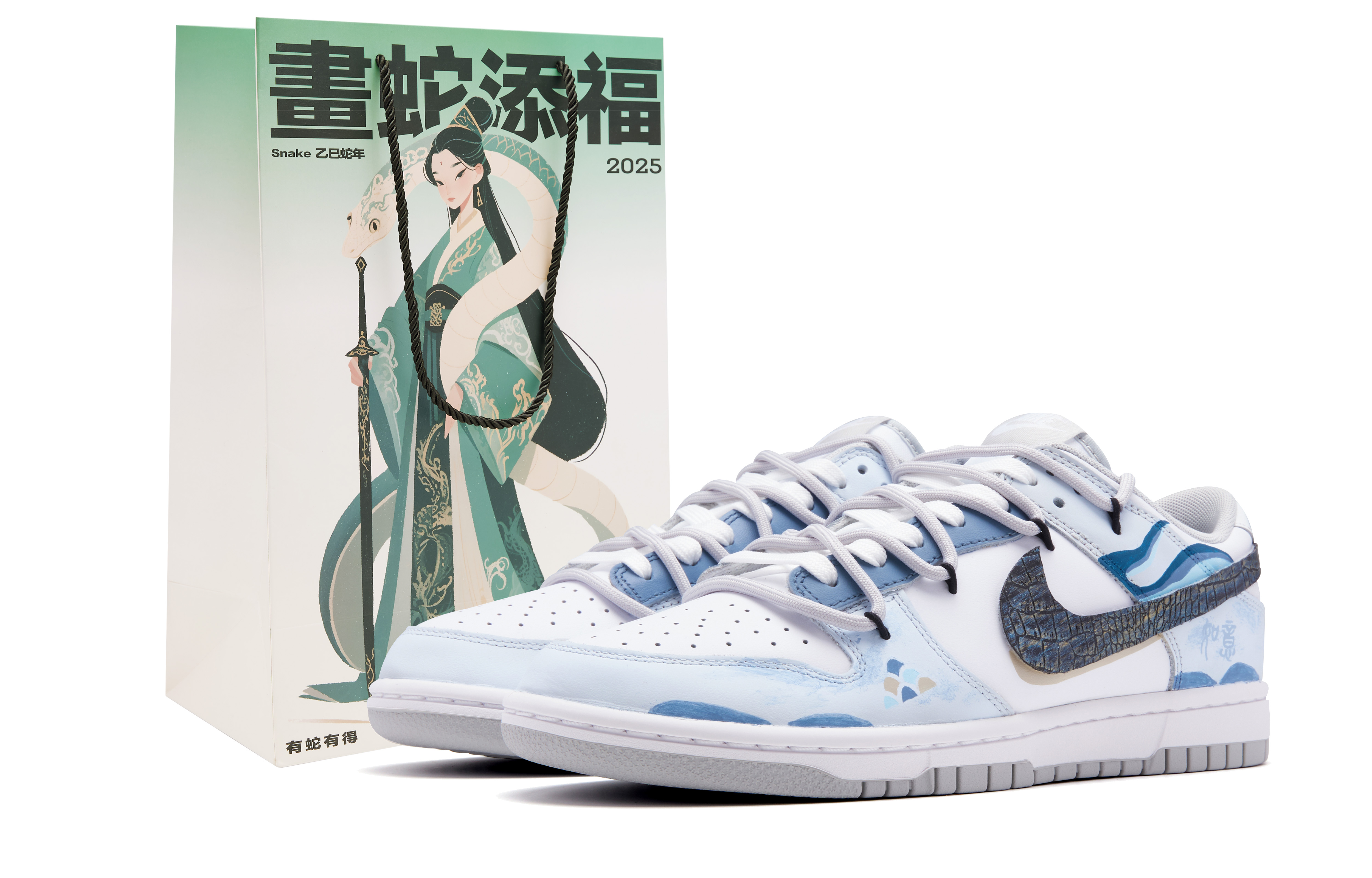 

Nike Кроссовки для скейтбординга Dunk Anti-Slip, износостойкие, низкие, мужские, черные, белые, синие