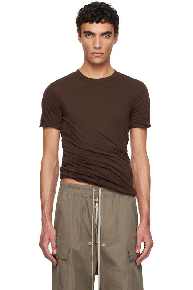 

Футболка Hollywood double ss Rick Owens, цвет mahogany