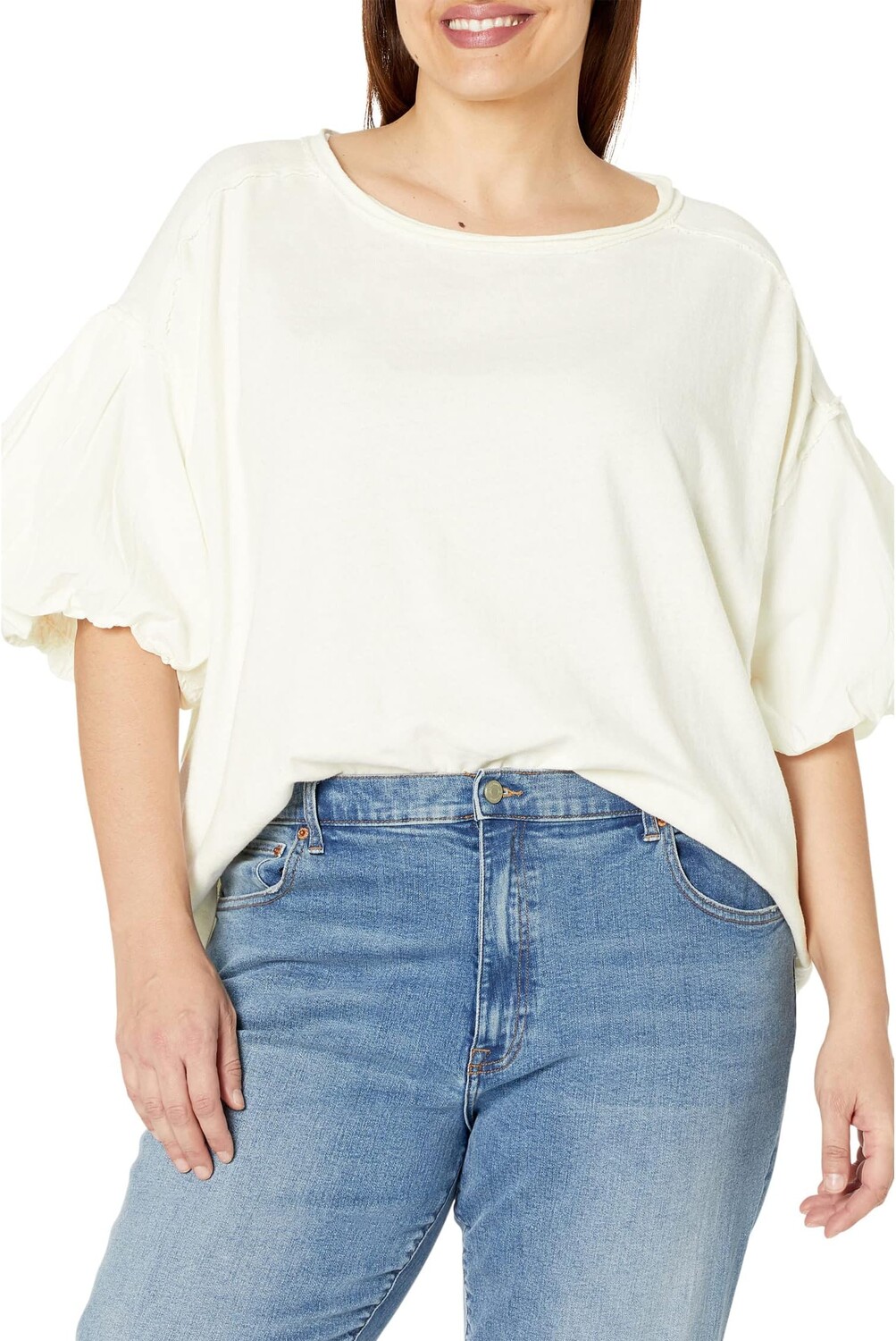 

Цветочная футболка Free People, цвет Optic White