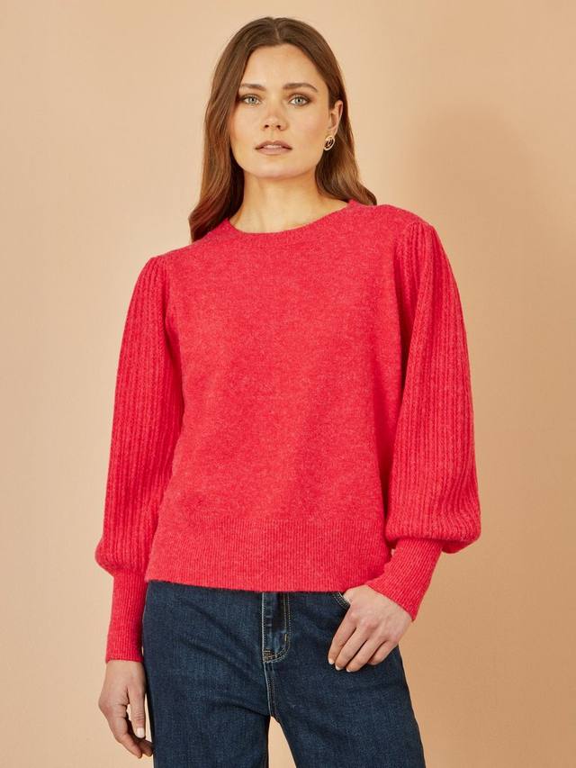 

Джемпер с рукавами-фонариками и круглым вырезом Yumi