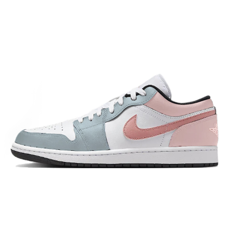 

Jordan Баскетбольные кроссовки Air 1 Swift Macaron, износостойкие, низкие, винтажные, мужские, сине-розовые