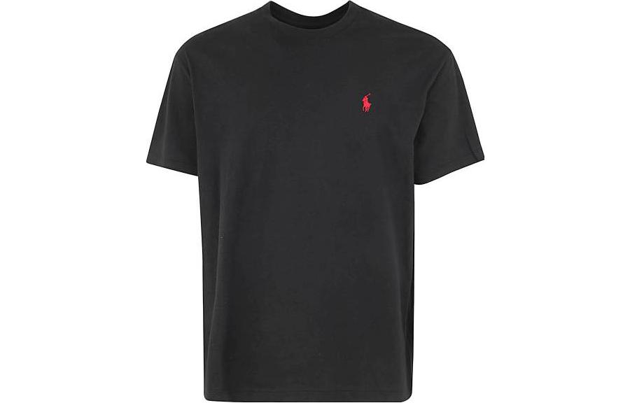 Футболка поло с коротким рукавом и вышивкой лошадки Polo Ralph Lauren, черный — фото 2