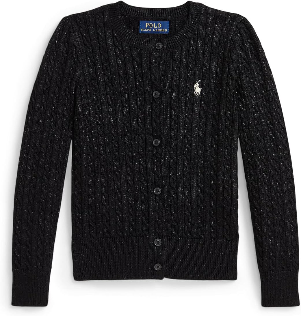 

Свитер Polo Ralph Lauren Kids Metallic Mini-Cable Cardigan, Black