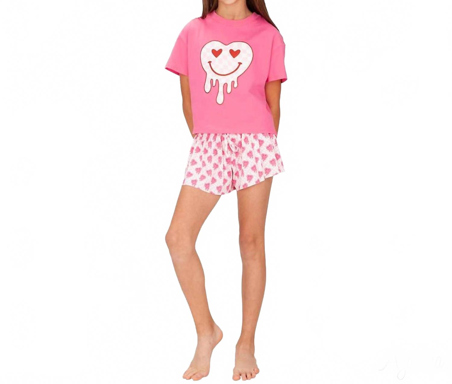 

Azarhia Розовые шорты с принтом бабочек