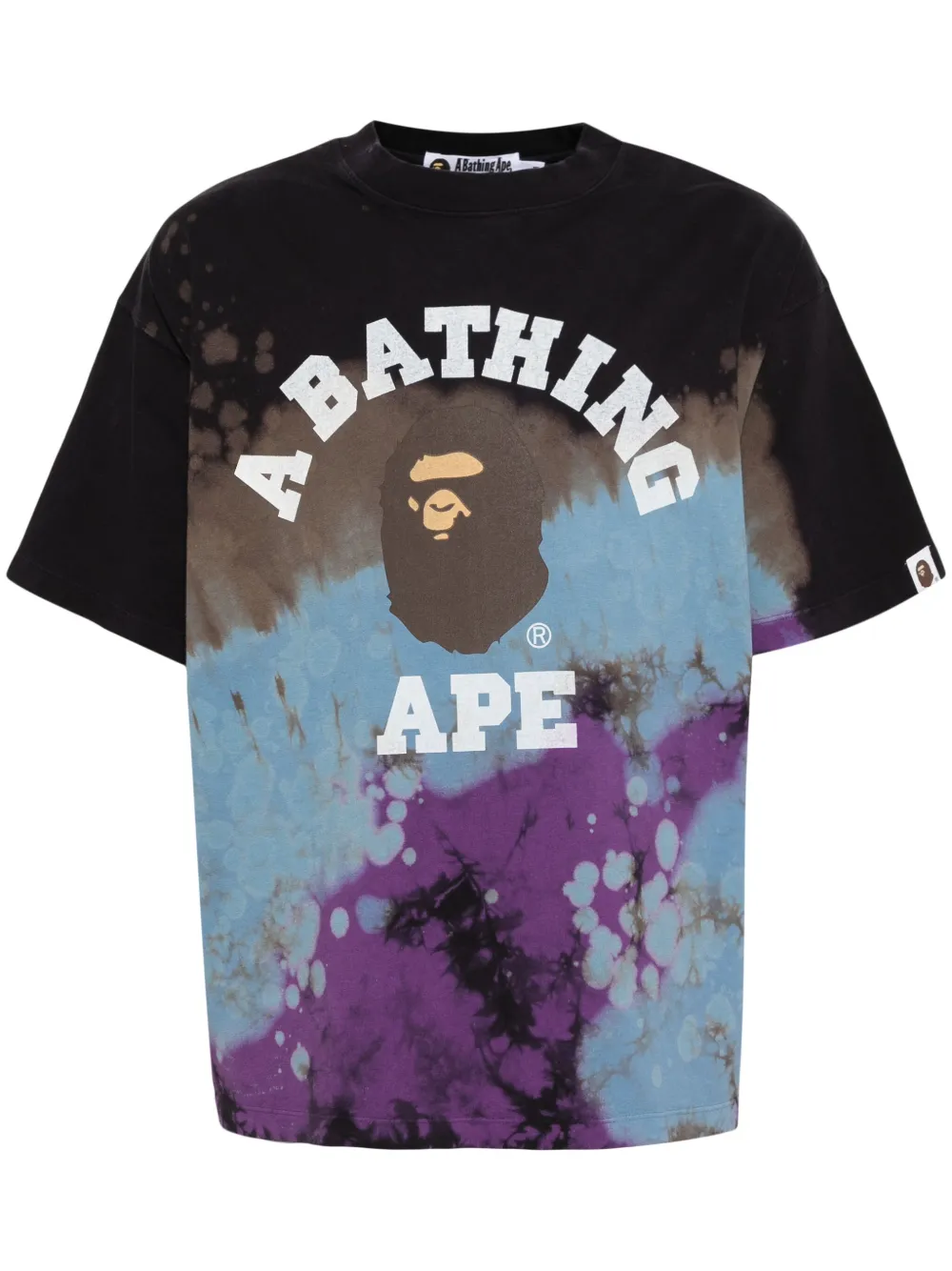 

Футболка Dye College A BATHING APE, фиолетовый