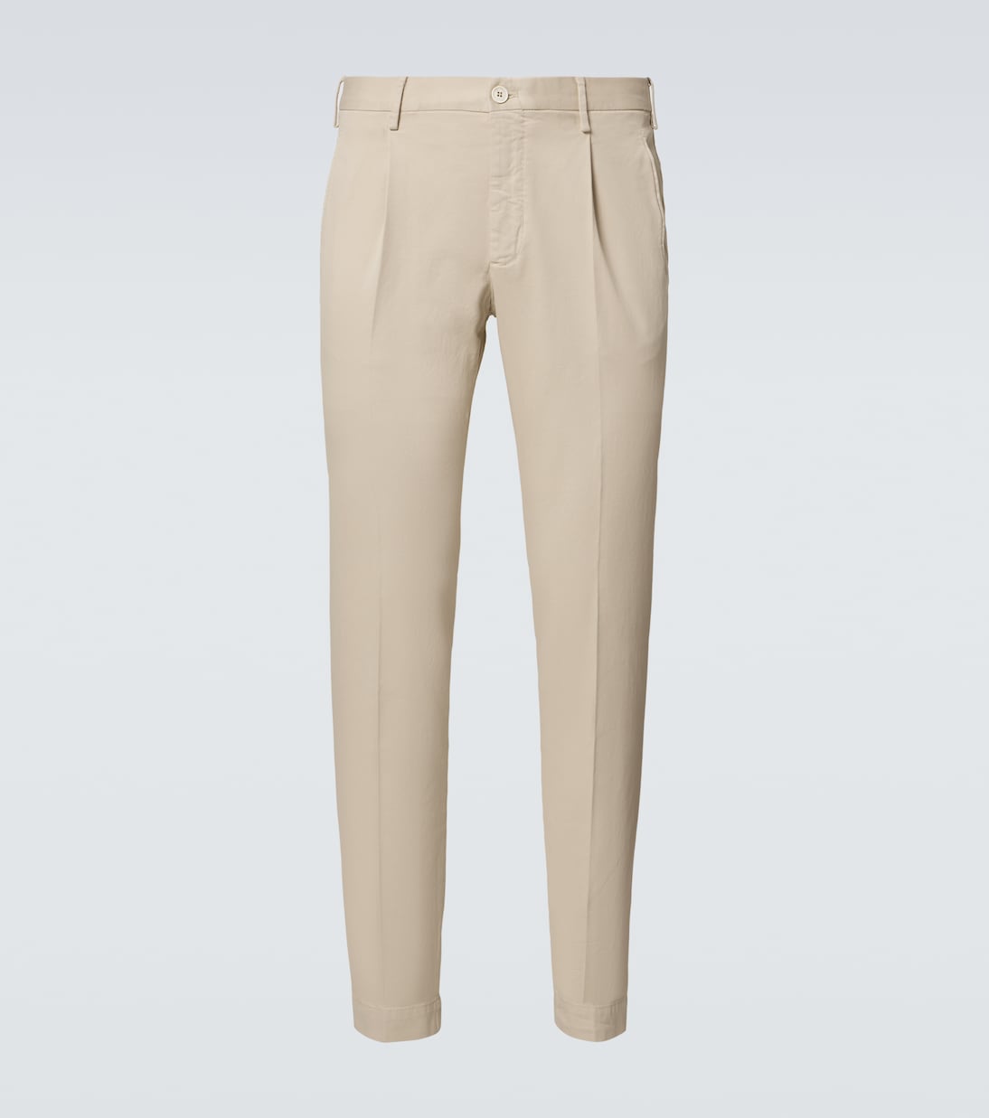 

Зауженные брюки из хлопка со складками Slowear, Bianco Naturale