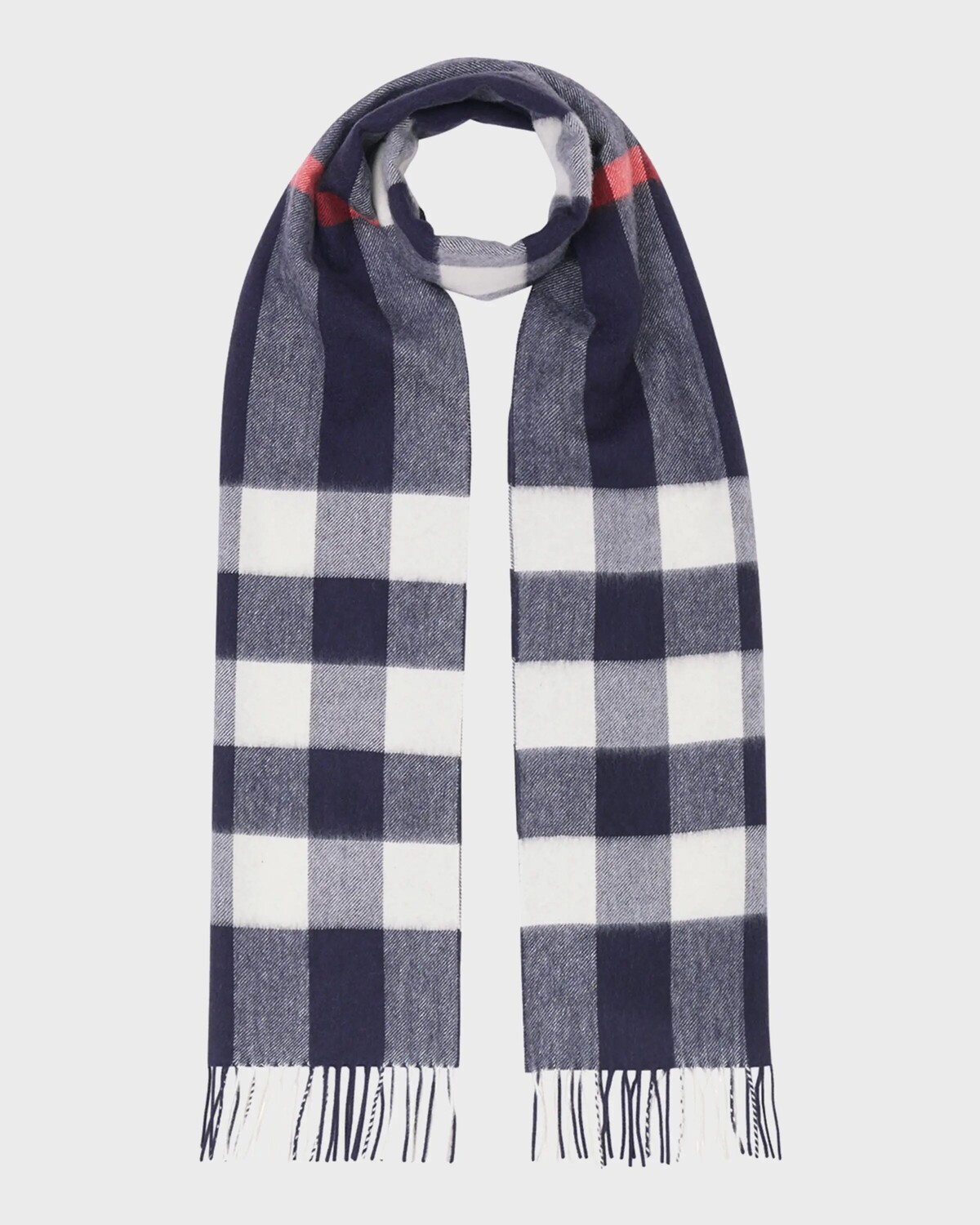 

Мужской кашемировый шарф в полумега-клетку Burberry, цвет Blue Pattern
