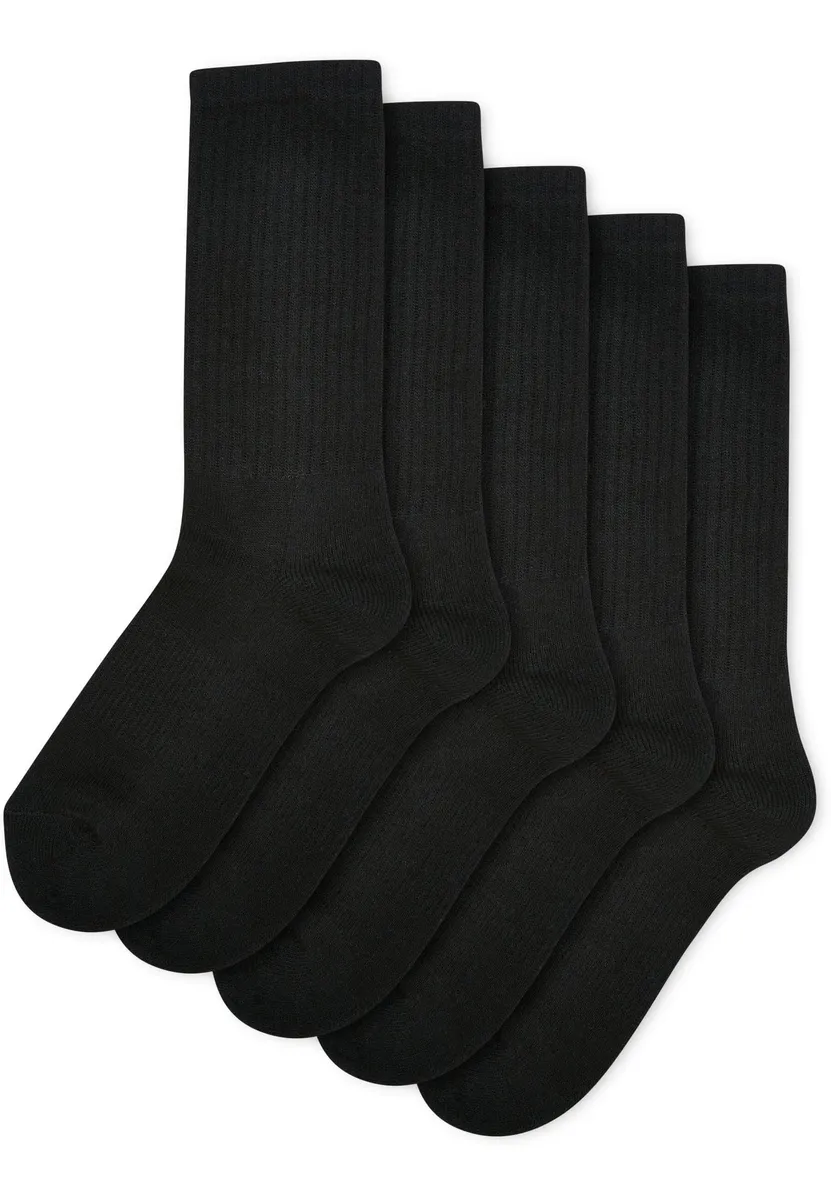 

Базовые носки URBAN CLASSICS " Urban Classics Unisex Sport Socks Kids 5-Pack" (1 пара), черный