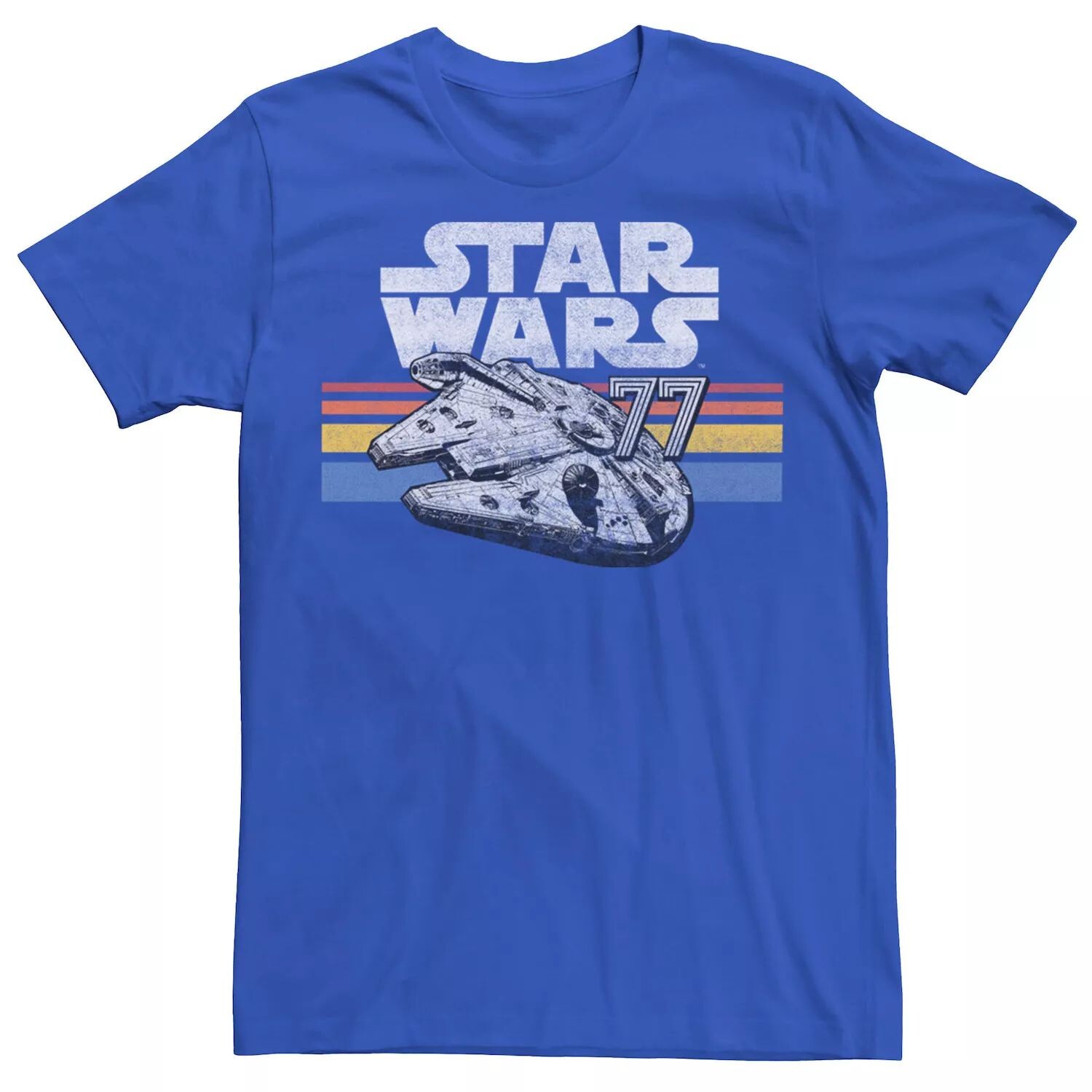 

Мужская футболка с логотипом Millennium Falcon 77 Retro Lines Star Wars