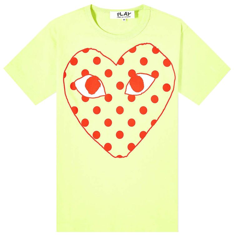 

Футболка Comme des Garçons PLAY Comme des Garçons Short-Sleeve T-Shirt With Large Dotted Heart 'Green', зеленый