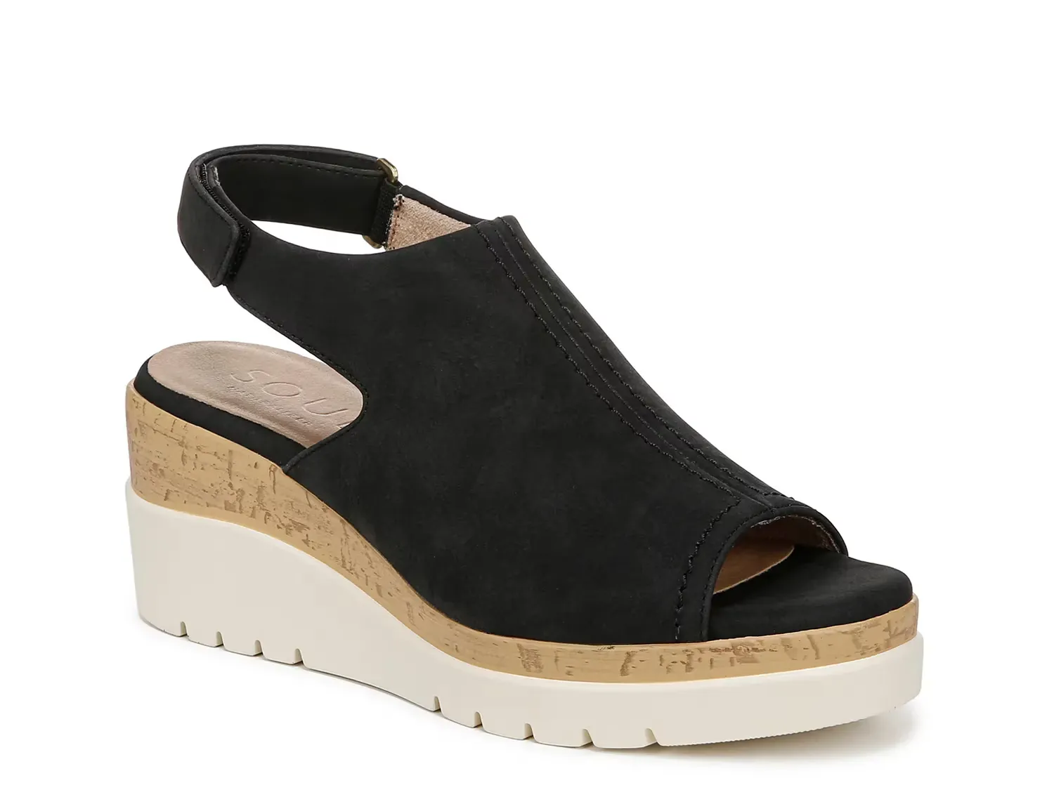 Giselle Wedge Сандалии Soul Naturalizer, Black