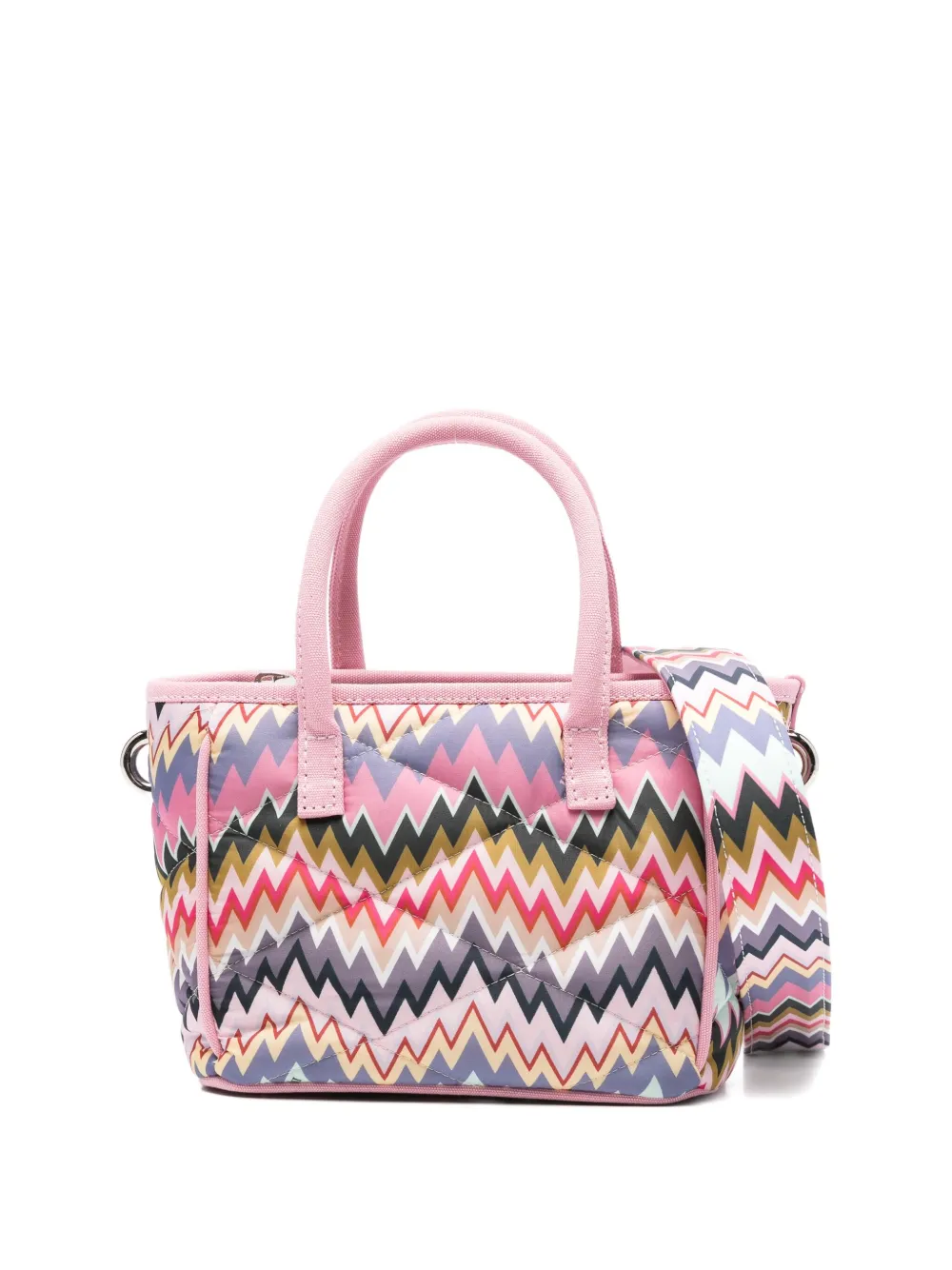

Стеганая сумка-тоут Missoni Kids, розовый