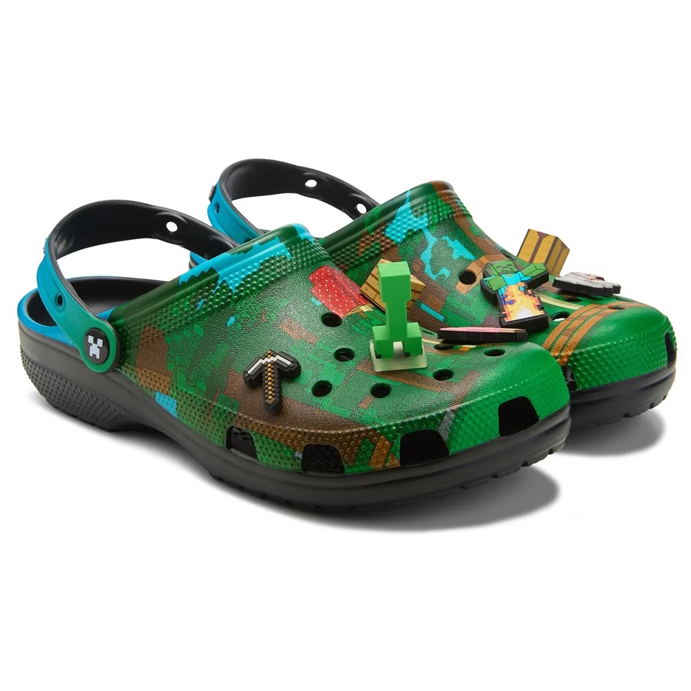 Классические шлепанцы Crocs Minecraft, multi