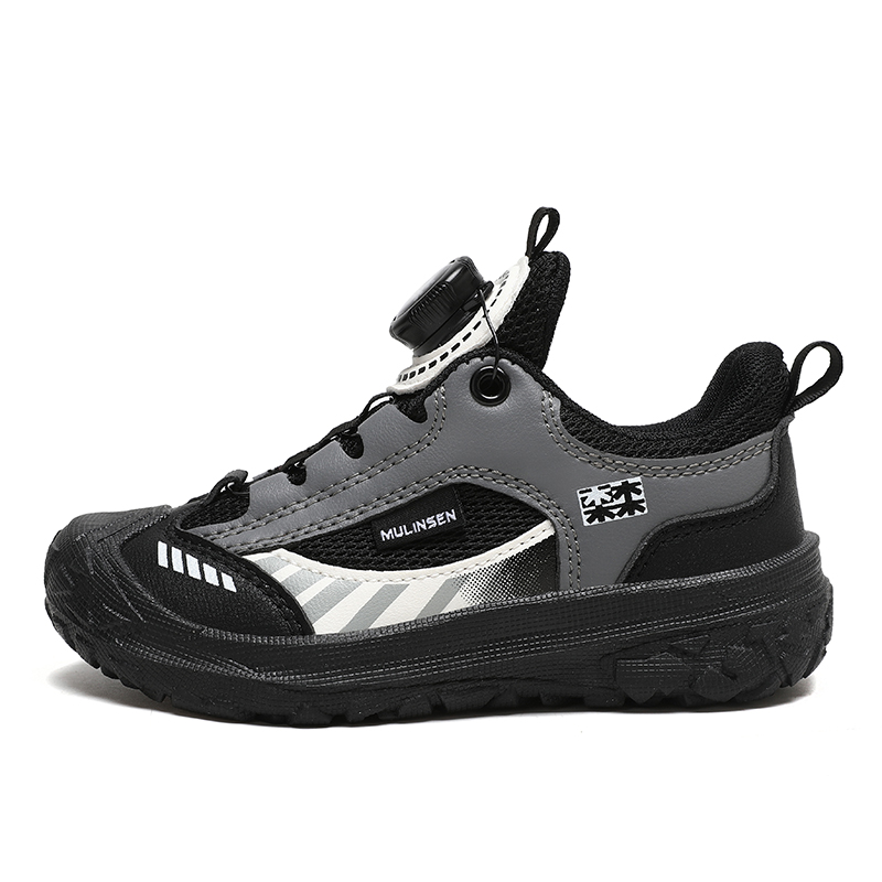 

Термоотражающие абразивостойкие легкие амортизирующие нескользящие беговые кроссовки Kids' Mulinsen, mls8651 черный[breathable mesh]