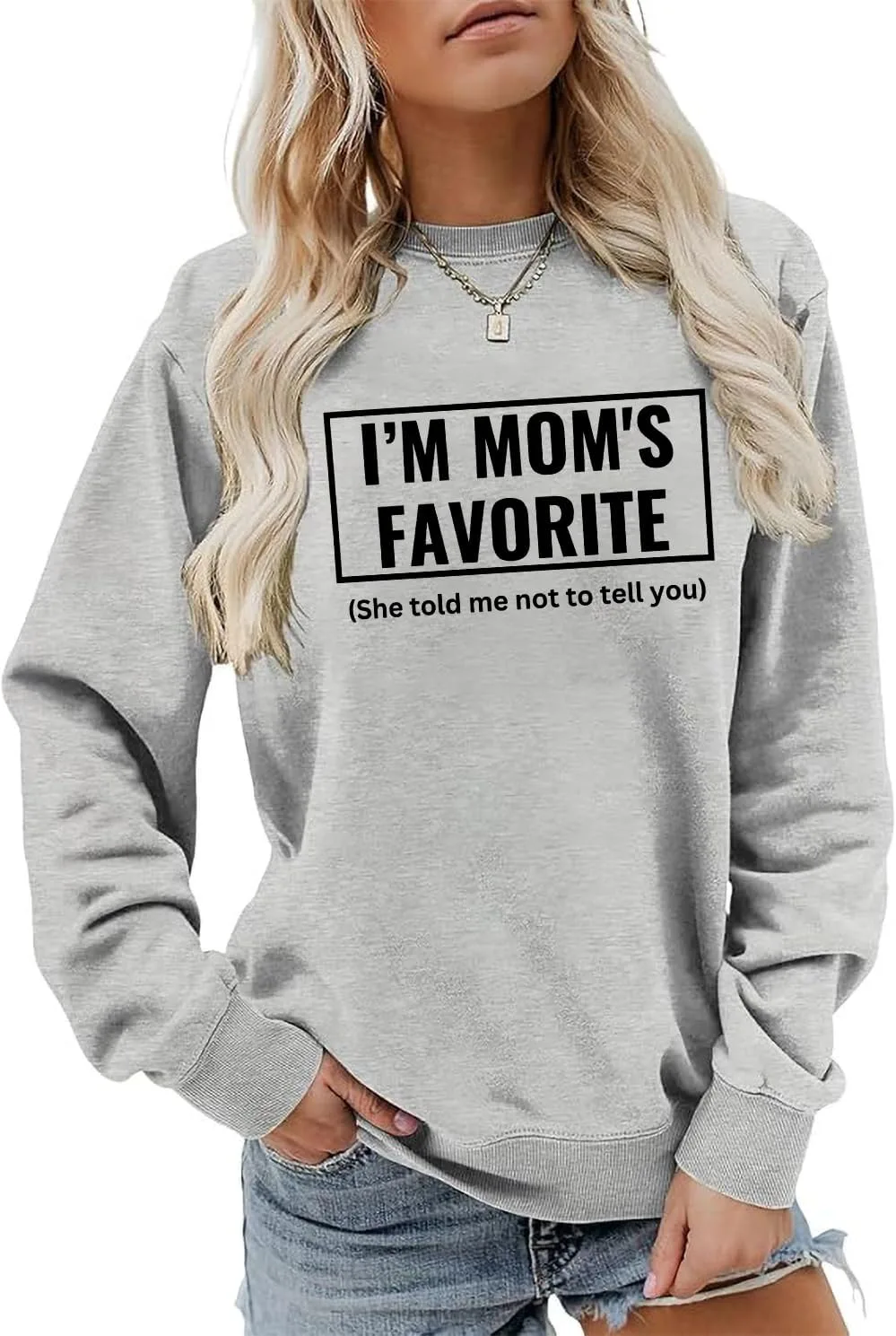 

Толстовка с принтом "I'm Mom's Favorite" PZJUS